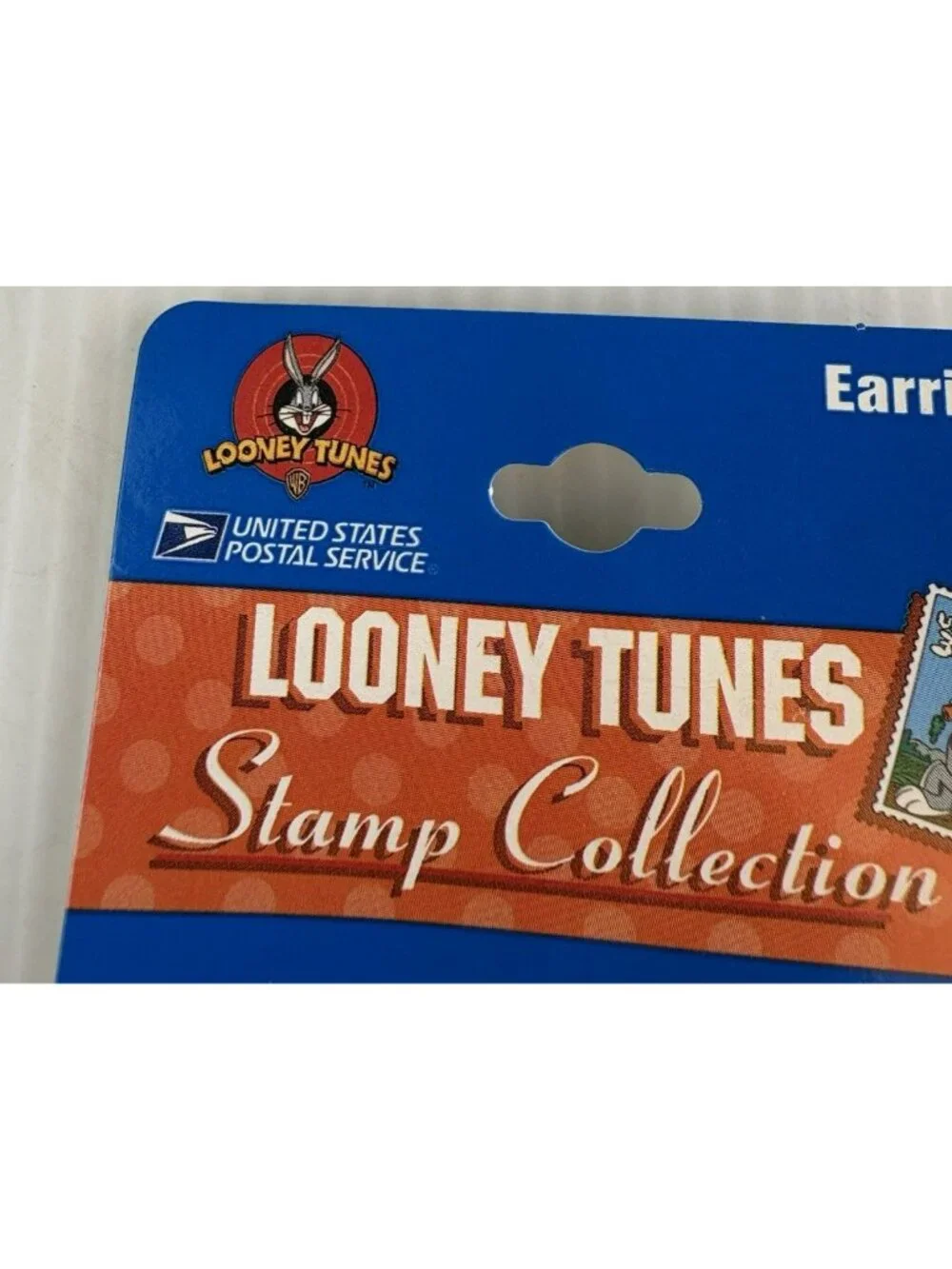 Vtg Earrings 1997 WARNER BROS USPS Bugs Bunny Looney Tunes Jewelry
